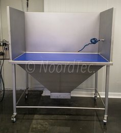 RVS Ontschubtafel met uitneembare opvangbak.