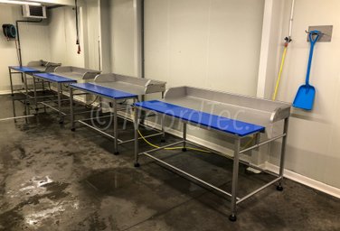 Fileertafels van RVS met watersysteem